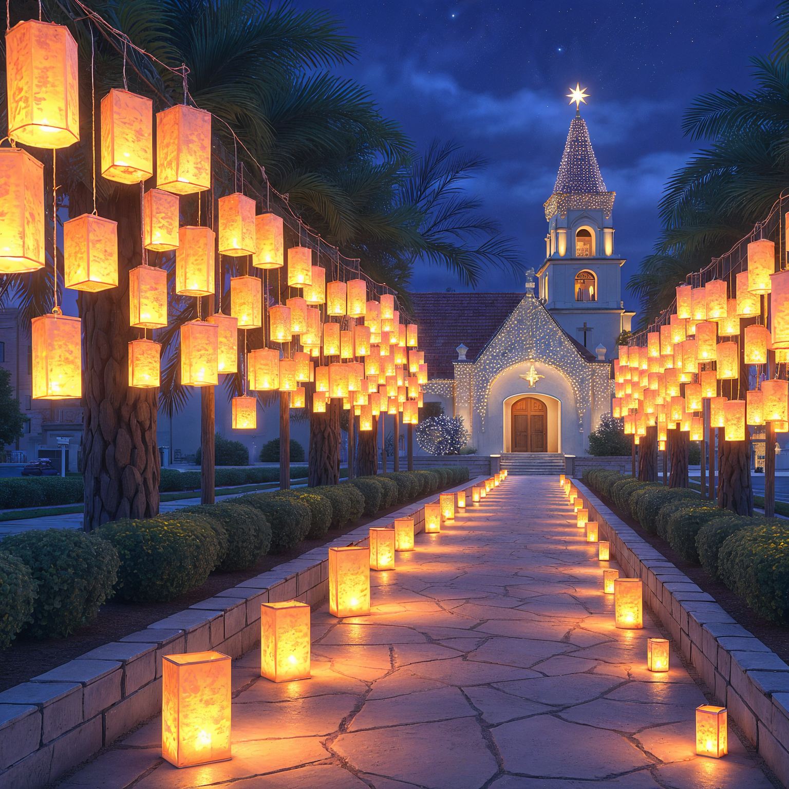 Farolitos and Luminarias Lighting Pathways